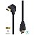 Cabo Hdmi 2.0 4k Ultra Hd 3d Conexão Ethernet Com 01 Conector 90º 2 Metros - H2090-2 - Imagem 1