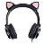 Fone De Ouvido Headset Kitty Ear - Orelha De Gato Preto Com Microfone Cabo 1.2m Plug P2 Estereo P3 - Ke100p - Imagem 3