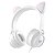 Fone De Ouvido Headset Kitty Ear - Orelha De Gato Branco Com Microfone Cabo 1.2m Plug P2 Estereo P3 - Ke110b - Imagem 1