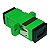 Adaptador Acoplador Optico P/ Fibra Optica Lc(apc) X Lc(apc), Simples Pct C/ Capa Verde C/25 Gigasat - Imagem 1