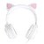 Fone De Ouvido Headset Kitty Ear - Orelha De Gato Branco Com Microfone Cabo 1.2m Plug P2 Estereo P3 - Ke110b [F018] - Imagem 3