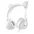 Fone De Ouvido Headset Kitty Ear - Orelha De Gato Branco Com Microfone Cabo 1.2m Plug P2 Estereo P3 - Ke110b [F018] - Imagem 1