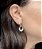 Brinco pendente 2 gotas vazadas com zirconia - Imagem 2