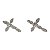 Brinco argola click crucifixo - Imagem 3