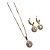Conjunto argolinha click pingente redondo esferas - Imagem 1