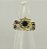 Anel flor de strass base ouro - Imagem 1