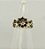 Anel flor de strass base ouro - Imagem 4