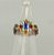Anel flor de strass base ouro - Imagem 9