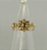 Anel flor de strass base ouro - Imagem 6