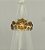 Anel flor de strass base ouro - Imagem 7