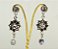 Brinco flor de strass base prata - Imagem 9
