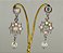 Brinco flor de strass base prata - Imagem 7