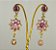 Brinco flor de strass base ouro - Imagem 5