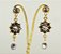 Brinco flor de strass base ouro - Imagem 4