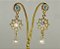 Brinco flor de strass base ouro - Imagem 9