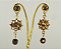 Brinco flor de strass base ouro - Imagem 2