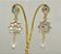 Brinco flor de strass base ouro - Imagem 8