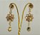 Brinco flor de strass base ouro - Imagem 1