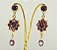Brinco flor de strass base ouro - Imagem 6