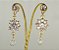 Brinco flor de strass base ouro - Imagem 7