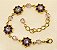 Pulseira flor de strass base ouro - Imagem 10