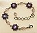 Pulseira flor de strass base prata - Imagem 2
