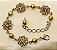 Pulseira flor de strass base prata - Imagem 3