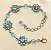 Pulseira flor de strass base prata - Imagem 8