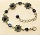 Pulseira flor de strass base prata - Imagem 5