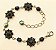 Pulseira flor de strass base prata - Imagem 6