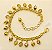 Pulseira de corrente ouro com pingentes - Imagem 1
