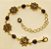 Tornozeleira flor de strass base ouro - Imagem 9