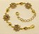 Tornozeleira flor de strass base ouro - Imagem 3