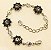 Tornozeleira flor de strass base prata - Imagem 8