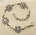 Tornozeleira flor de strass base prata - Imagem 3