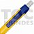 Caneta plástica esferográfica, corpo amarelo, com detalhe emborrachado, tinta azul - Imagem 4