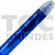 Caneta plástica translúcida colorida, esferográfica azul, corpo, acionador e clipe nas mesmas cores - Imagem 5