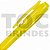 Caneta plástica com corpo inteiro amarelo, ou verde e amarelo, ou preto, esferográfica cor azul - Imagem 3
