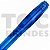 Caneta plástica translúcida colorida, esferográfica azul, corpo, acionador e clipe nas mesmas cores - Imagem 3