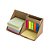 Bloco para anotações formato cubo, com folhas coloridas, autoadesivos e porta canetas - Imagem 2