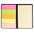 Bloco para anotações em couro sintético com bloquinhos autoadesivos coloridos - Imagem 3