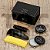 Kit engraxate, com 5 peças, estojo em couro sintético preto - Imagem 1