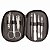 Kit manicure 7 peças, estojo oval em couro sintético colorido - Imagem 4