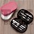 Kit manicure 7 peças, estojo oval em couro sintético colorido - Imagem 1