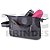 Necessaire em nylon com detalhes em couro sintético, bolso e alça lateral - Imagem 1