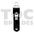 Pen drive em couro sintético preto, argola em aço, botão de pressão para fechar, com armazenamento de 4GB, 8GB, 16GB ou 32GB - Imagem 1