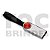 Pen drive em aço cor grafite, botão vermelho decorativo, alça emborrachada preta, com armazenamento de 4GB, 8GB, 16GB ou 32GB - Imagem 1