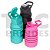 Squeeze 500ml, retrátil, em silicone, com tampa rosqueável, alça, bico e tampa protetora - Imagem 1
