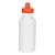 Squeeze 500ml, em plástico opaco branco, com detalhes em relevo, tampa rosqueável em diversas cores com bico em silicone - Imagem 4
