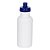 Squeeze 500ml, em plástico opaco branco, com detalhes em relevo, tampa rosqueável em diversas cores com bico em silicone - Imagem 3
